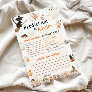 Papier Prédictions du Baby shower d'Halloween et conseils
