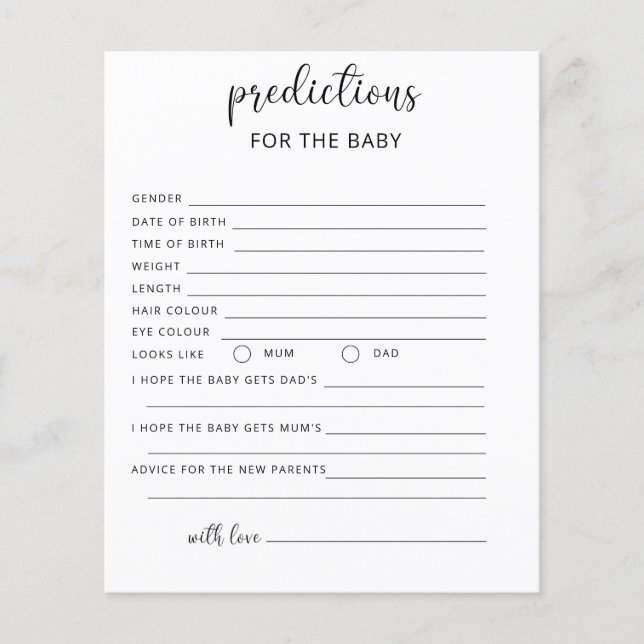 Papier prédictions et conseils (Devant)