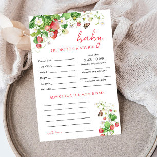 Papier Prédictions et conseils aux fraises pour bébés