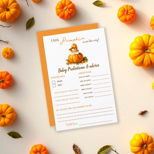 Papier Prédictions et conseils Baby shower fille Budge Ca (Créateur téléchargé)