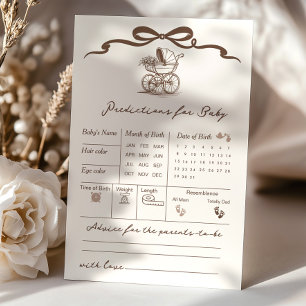 Papier Prédictions et conseils Cafe bebe Arc Fête bébé