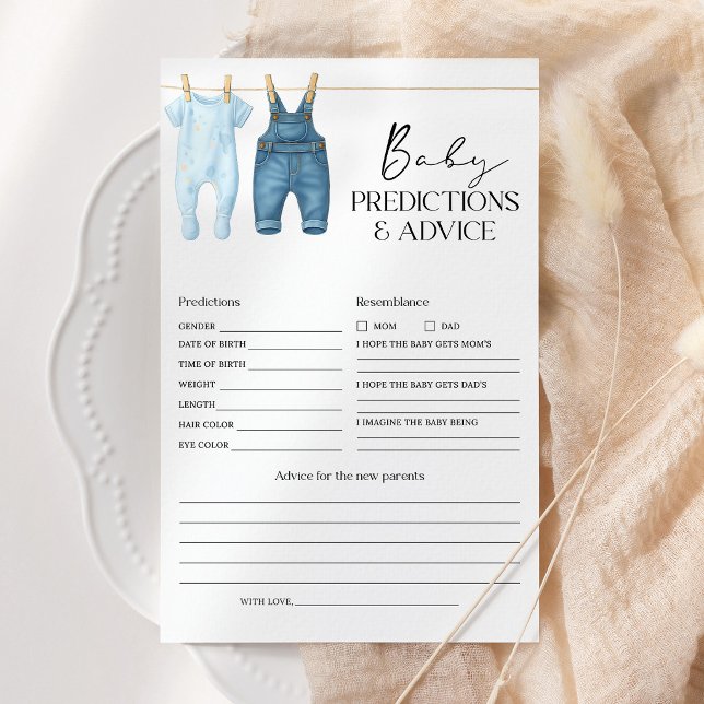Papier Prédictions et Conseils de Bébé Fête de Douceur en (Créateur téléchargé)