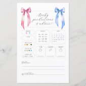 Papier Prédictions et conseils de ruban rose et bleu pour (Devant)
