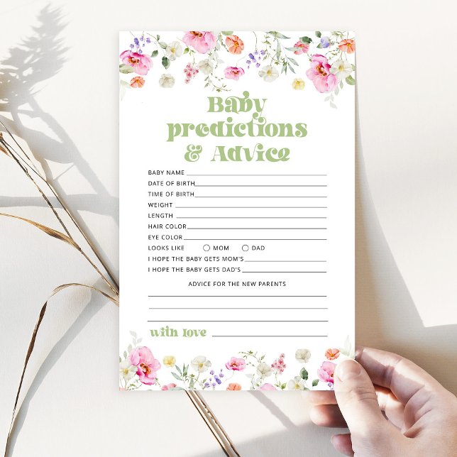 Papier Prédictions et conseils fleurs sauvages pour les p (Créateur téléchargé)