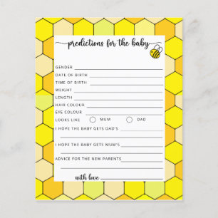 Papier Prédictions et conseils pour bébé abeille