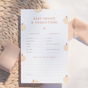 Papier Prédictions et conseils pour bébé citrouille moder