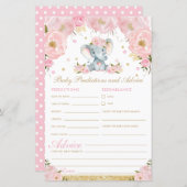 Papier Prédictions et conseils pour bébé flush Floral Ele (Devant / Derrière)