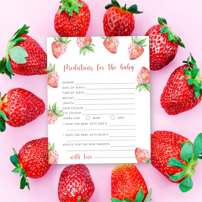 Papier Prédictions et conseils pour bébé fraise (Créateur téléchargé)