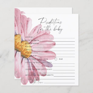 Papier Prédictions et conseils pour bébé - marguerite