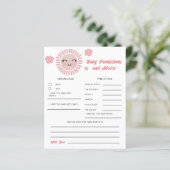 Papier Prédictions et conseils pour bébé Pink Sunshine  (Debout devant)