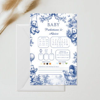 Papier Prédictions et conseils pour bébé Toile Bleue