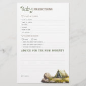 Papier Prédictions et conseils pour bébés Jeu du camping (Devant)