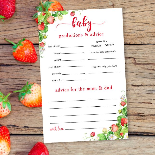 Papier Prédictions et Conseils sur la Fraise (Créateur téléchargé)