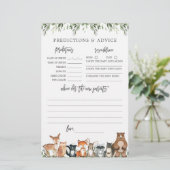 Papier Prédictions et conseils sur le Baby shower des boi (Debout devant)