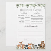 Papier Prédictions et conseils sur le Baby shower des boi (Devant / Derrière)