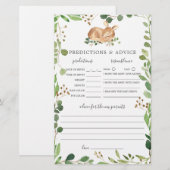 Papier Prédictions et conseils sur le Baby shower des cer (Devant / Derrière)