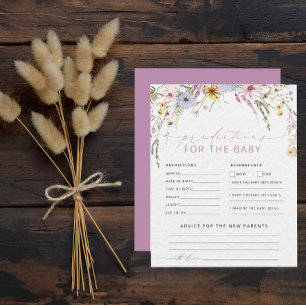 Papier Prédictions et conseils sur les Baby showers Fleur