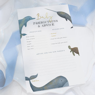 Papier Prédictions et jeu de conseils pour bébé sous la m