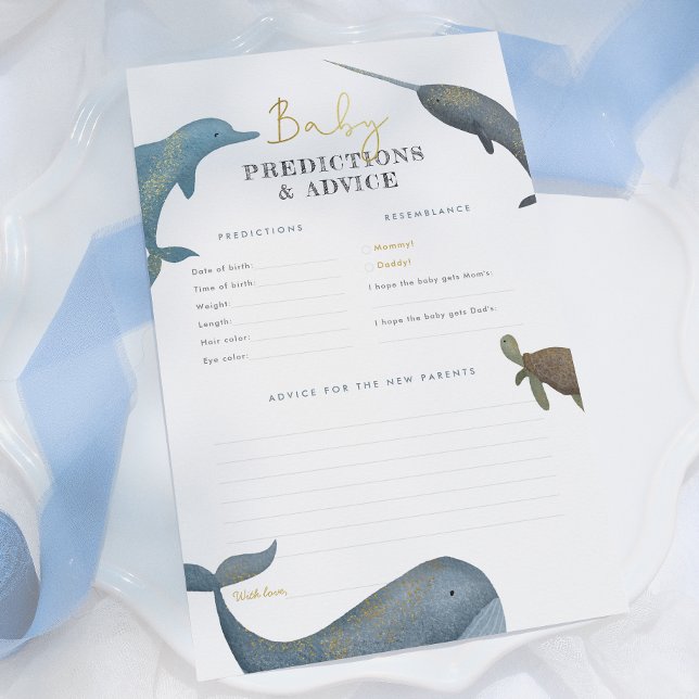 Papier Prédictions et jeu de conseils pour bébé sous la m (Créateur téléchargé)