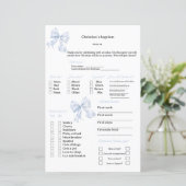 Papier Prédictions et jeu de conseils Ruban Bleu pour Bap (Debout devant)