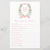 Papier Prédictions florales pour bébé crête (Devant)