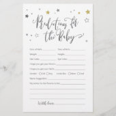 Papier Prédictions pour bébé genre neutre étoile d'or gri (Devant)