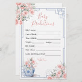 Papier Prédictions pour bébé pot à gingembre en chinoiser (Devant / Derrière)