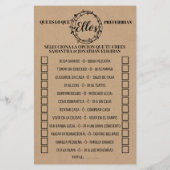 Papier Préféreraient-ils prendre douche anglais jeu espag (Dos)