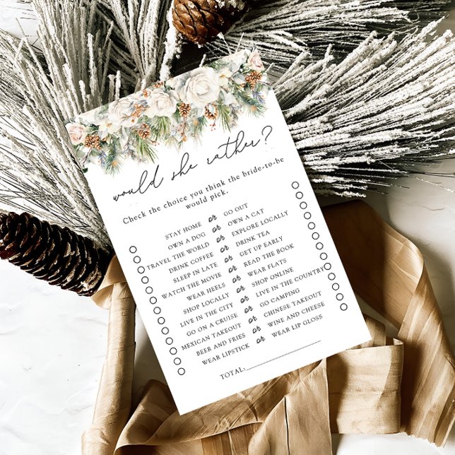 Papier Préférerait-elle un jeu de Fête des mariées Floral (Créateur téléchargé)