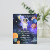 Papier Premier Anniversaire Astronaut de l'espace Planète (Debout devant)