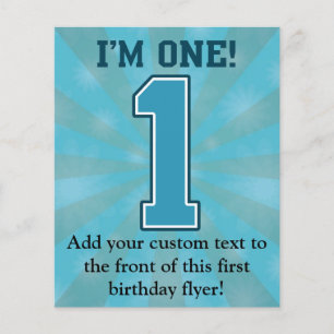 Papier Premier Anniversaire Garçon, Je suis un, Grand Ble