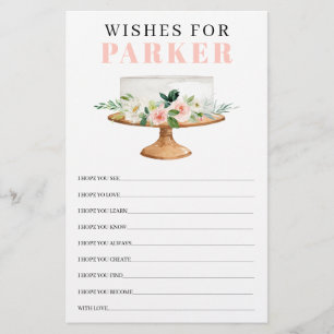 Papier Premier Anniversaire Jeu moderne rose floral fille