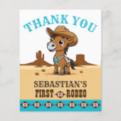 Papier Premier Rodeo cowboy cheval anniversaire (Devant)