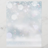 Papier Premier Snowflakes Horaire des mariages hivernaux (Dos)