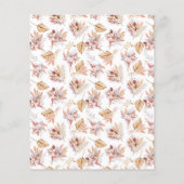 Papier Première Communion pampas rose or budget invitatio (Dos)