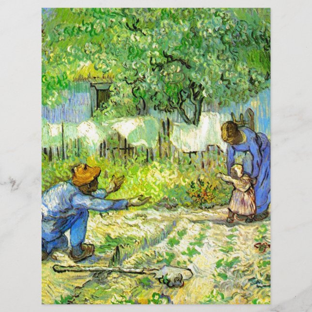Papier Première étape, 1890 Vincent van Gogh. (Devant)