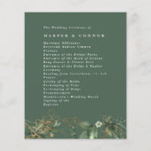 Papier Premium Sage Modern Eucalyptus Mariage vert (Dos)