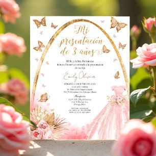 Papier Presentación de 3 Años Budget Espagnol Invitation