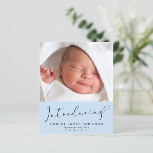 Papier Présentation de Photos Faire-part de naissance Ble (Debout devant)