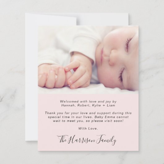 Papier Présentation de photos Faire-part de naissance fil (Dos)