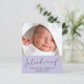 Papier Présentation de photos Faire-part de naissance vio (Debout devant)