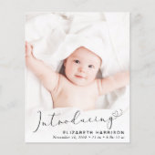 Papier Présentation du Faire-part de naissance de photos  (Devant)