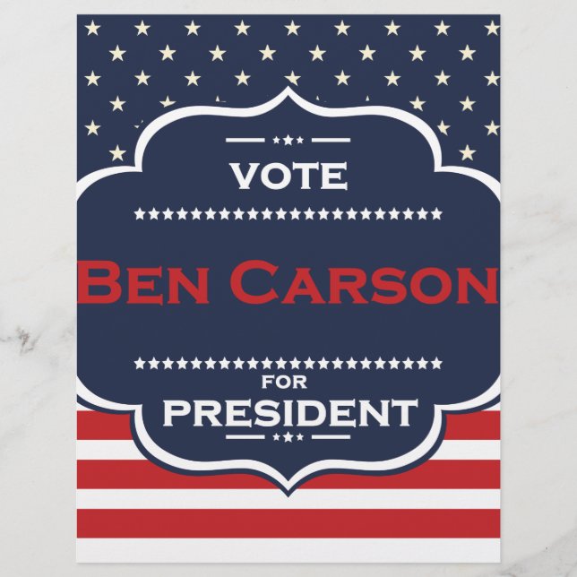 Papier président ben carson (Devant)