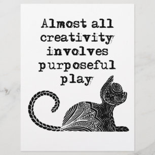 Papier Presque toute créativité implique un jeu intention