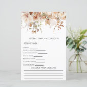 Papier Prévisions de baby shower en espagnol (Debout devant)