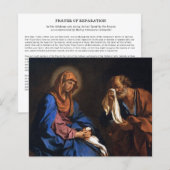 Papier Prière catholique de réparation pour acte "idolâtr (Devant / Derrière)