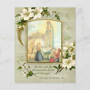 Papier Prière de consécration à la Vierge Marie Fatima