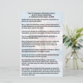 Papier Prière pour le président Trump et les États-Unis - (Debout devant)