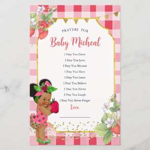 Papier Prières Berry Sweet Strawberry pour bébé