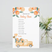Papier Prières Citrus orange Truck pour Baby Game (Debout devant)